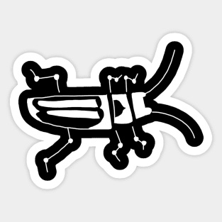 Insect Funny Novelty Cartoon Hand Drawing Sticker